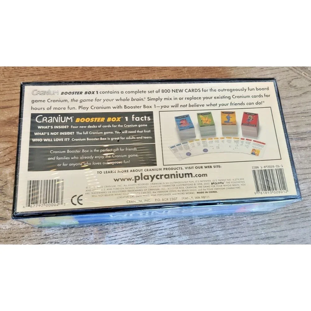 Cranium Booster Box 800 Cards Recharge Expansion Board Game Brand New Sealed VTG
